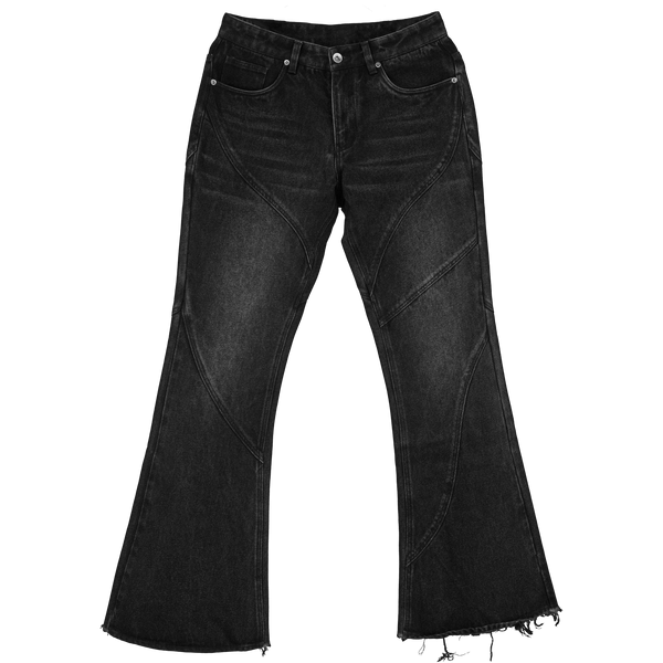 ANGELtype Paneled Flare Jeans front – 14oz Heavyweight Cotton Flare Denim