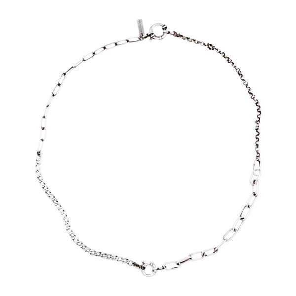 ANGELtype Boro Necklace – .925 Sterling Silver Four Chain Necklace