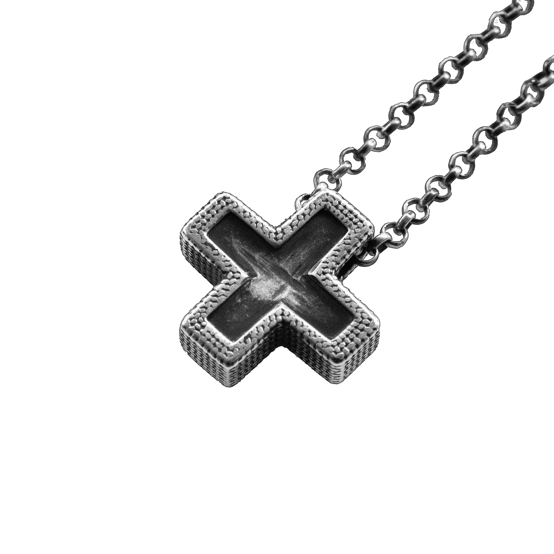 ガルニ 925 50cmUnbashed Chip Pendant ペンダント Mini Plus Necklace – .925 Sterling Silver Cross | ANGELtype® LA