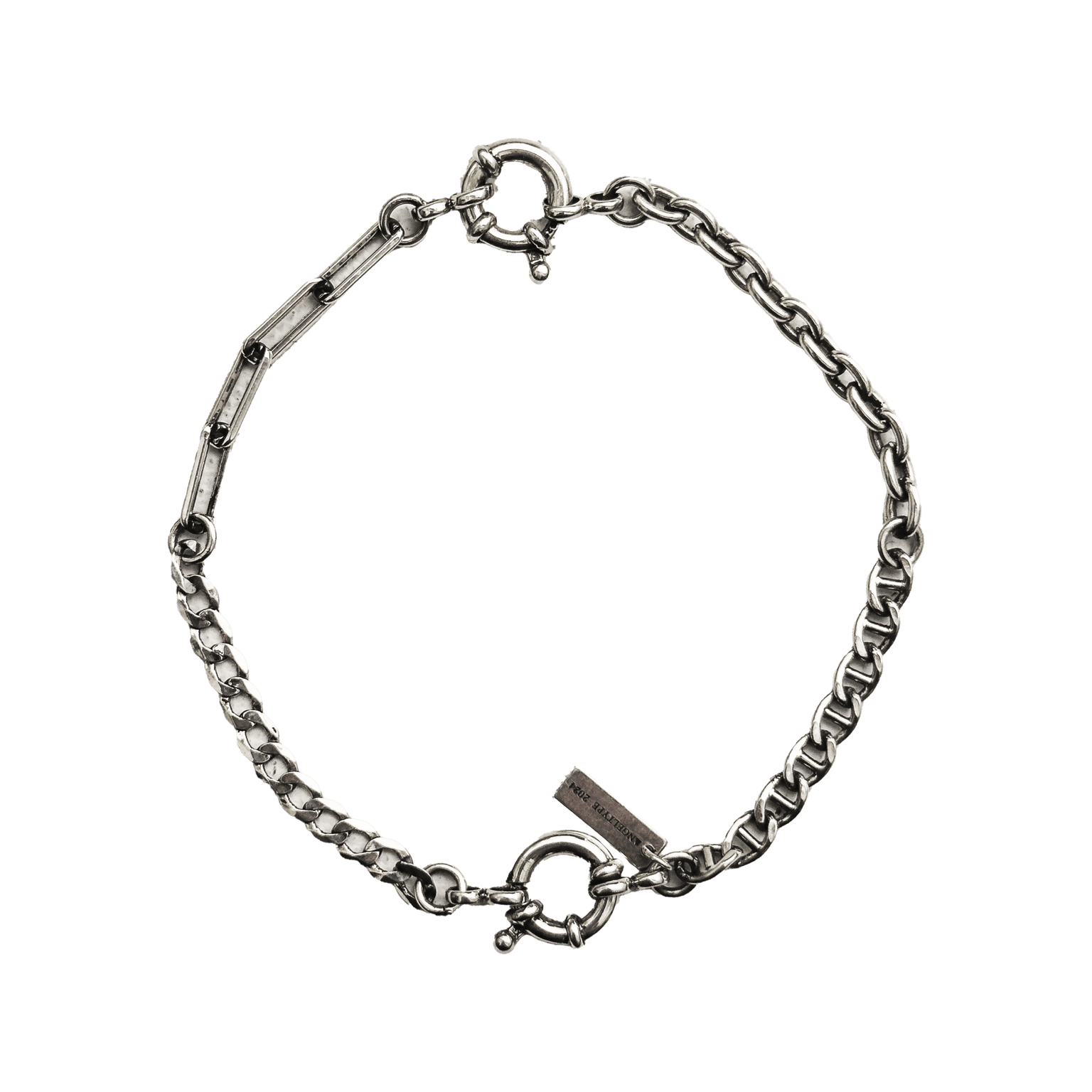 ANGELtype Boro Bracelet – .925 Sterling Silver Four Chain Mixed Bracelet