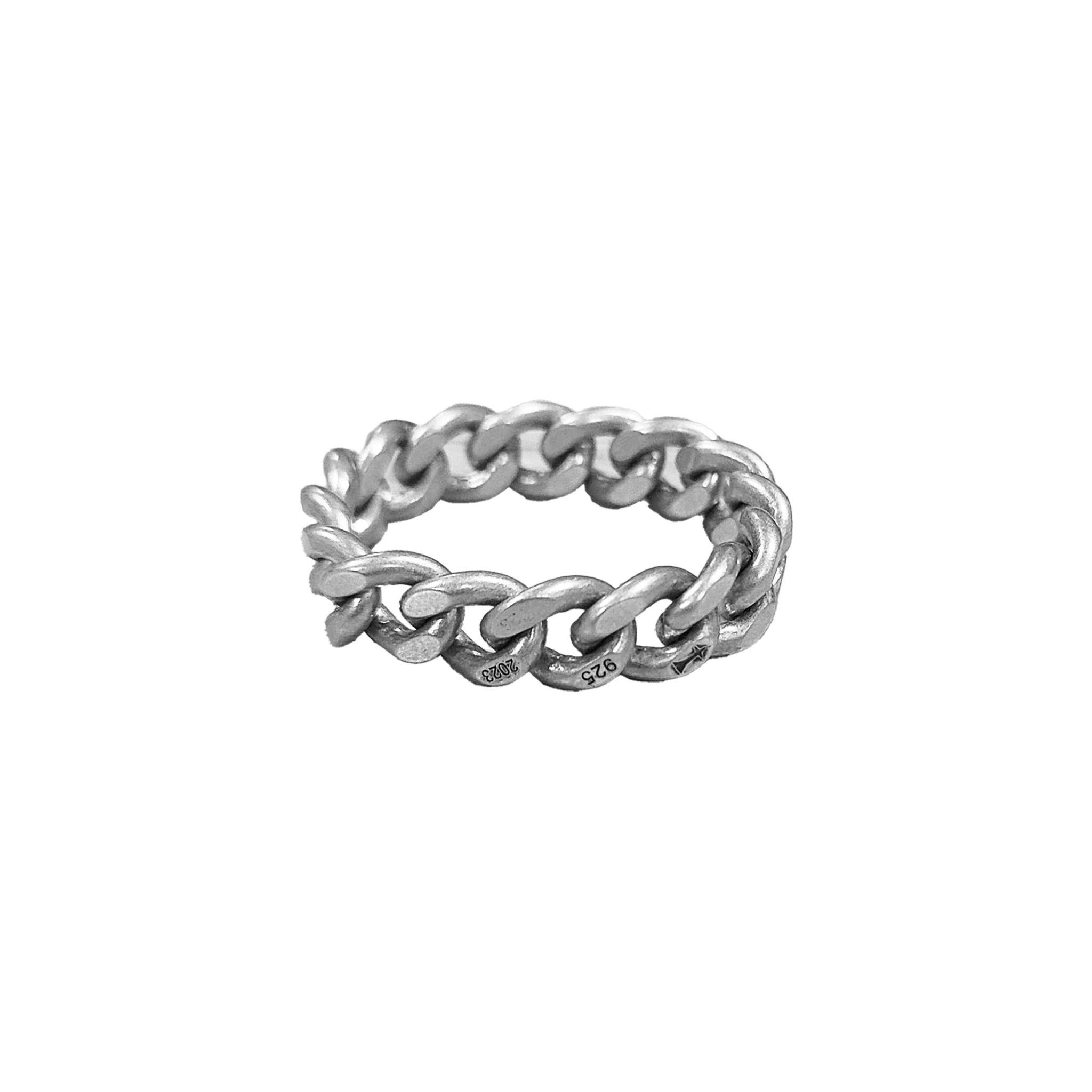 ANGELtype Chainlink Ring – .925 Sterling Silver Collapsible Curb Chain Ring