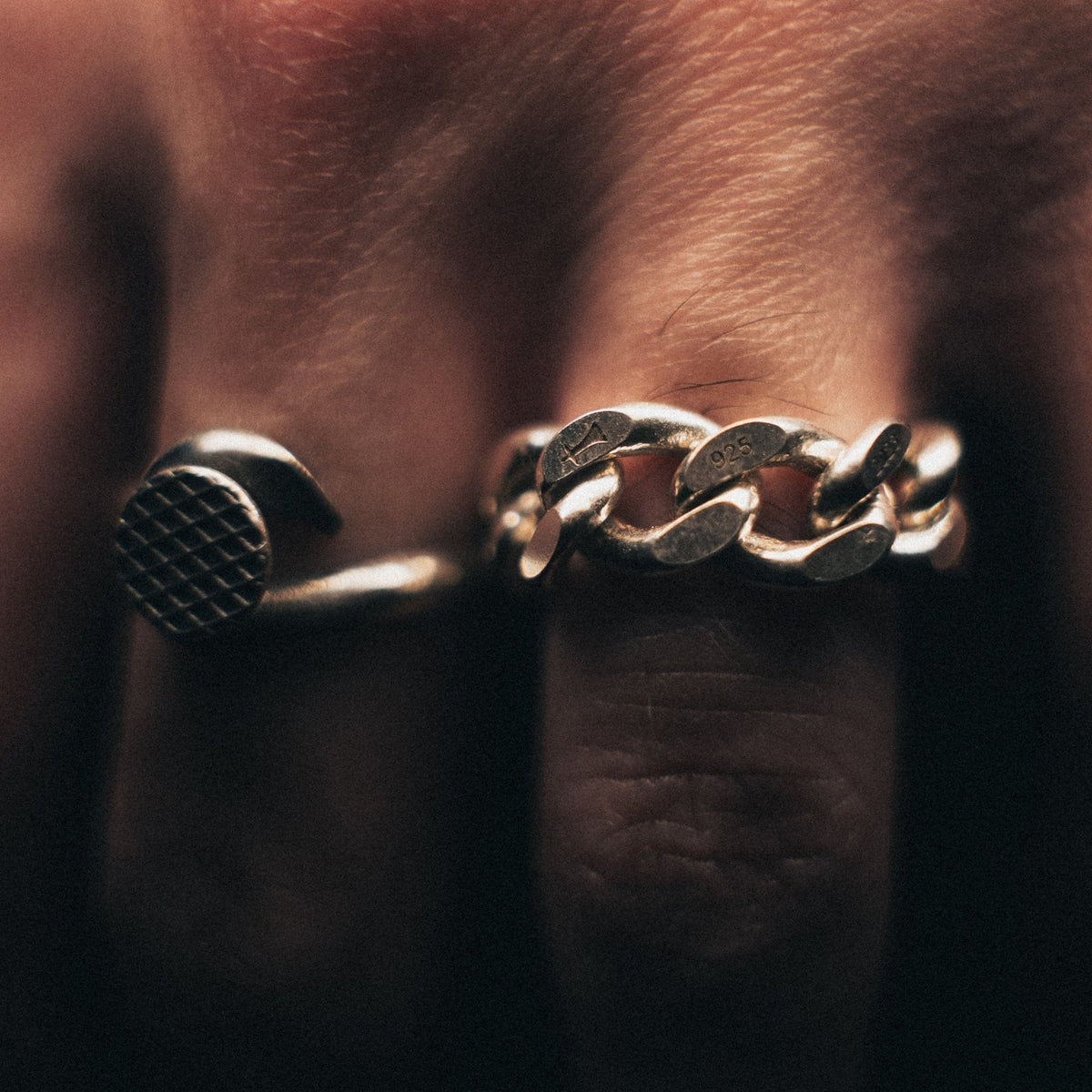 Chainlink Ring – .925 Sterling Silver Curb Chain Ring | ANGELtype® LA ...