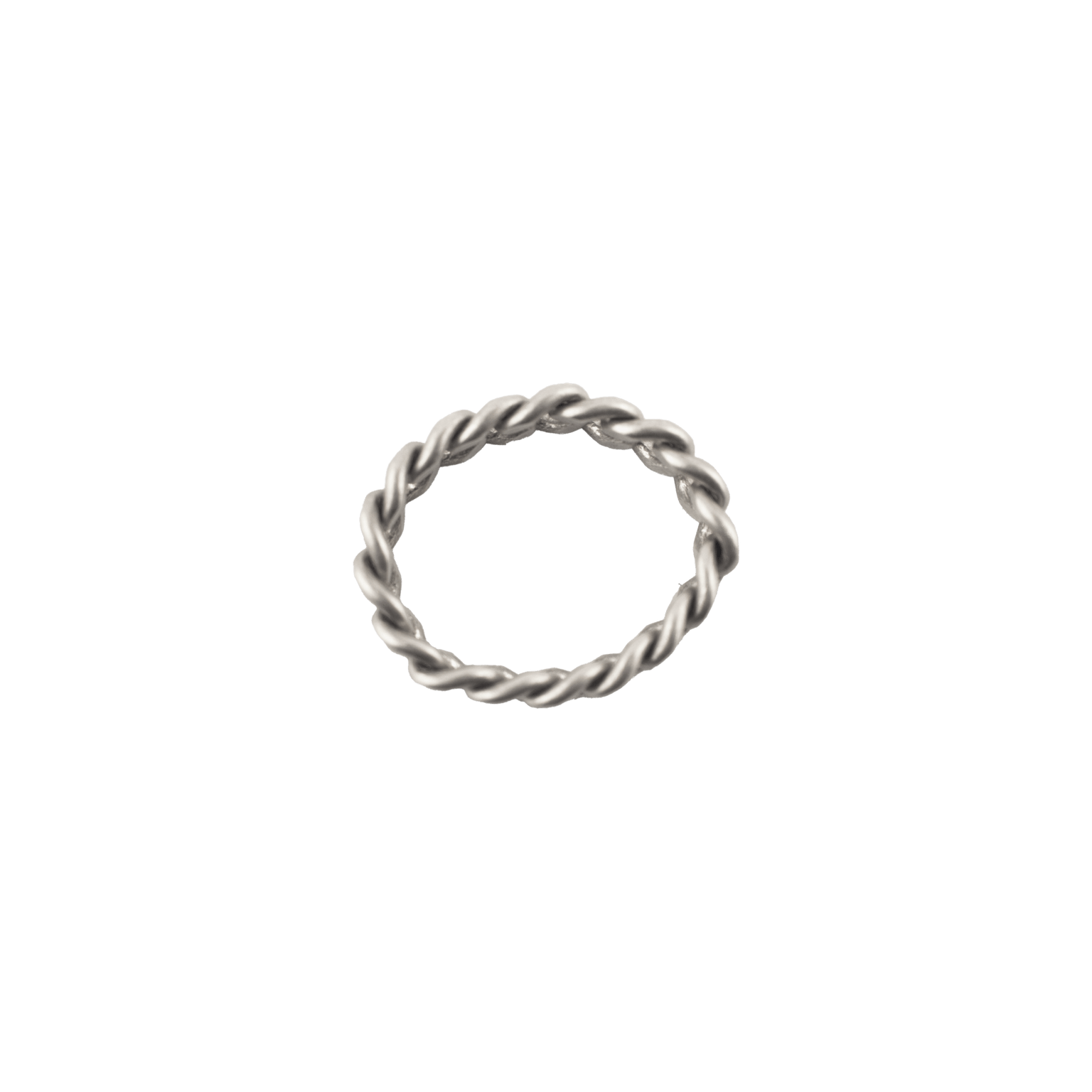 ANGELtype Chainlink Ring top view – Natural Patina Sterling Silver Chain Ring