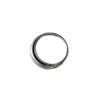 ANGELtype Crescent Ring silver flat – Lightweight Double Band .925 Silver Ring