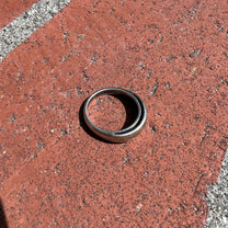 ANGELtype Crescent Ring on concrete – Oldest ANGELtype Jewelry Piece Independent Brand LA