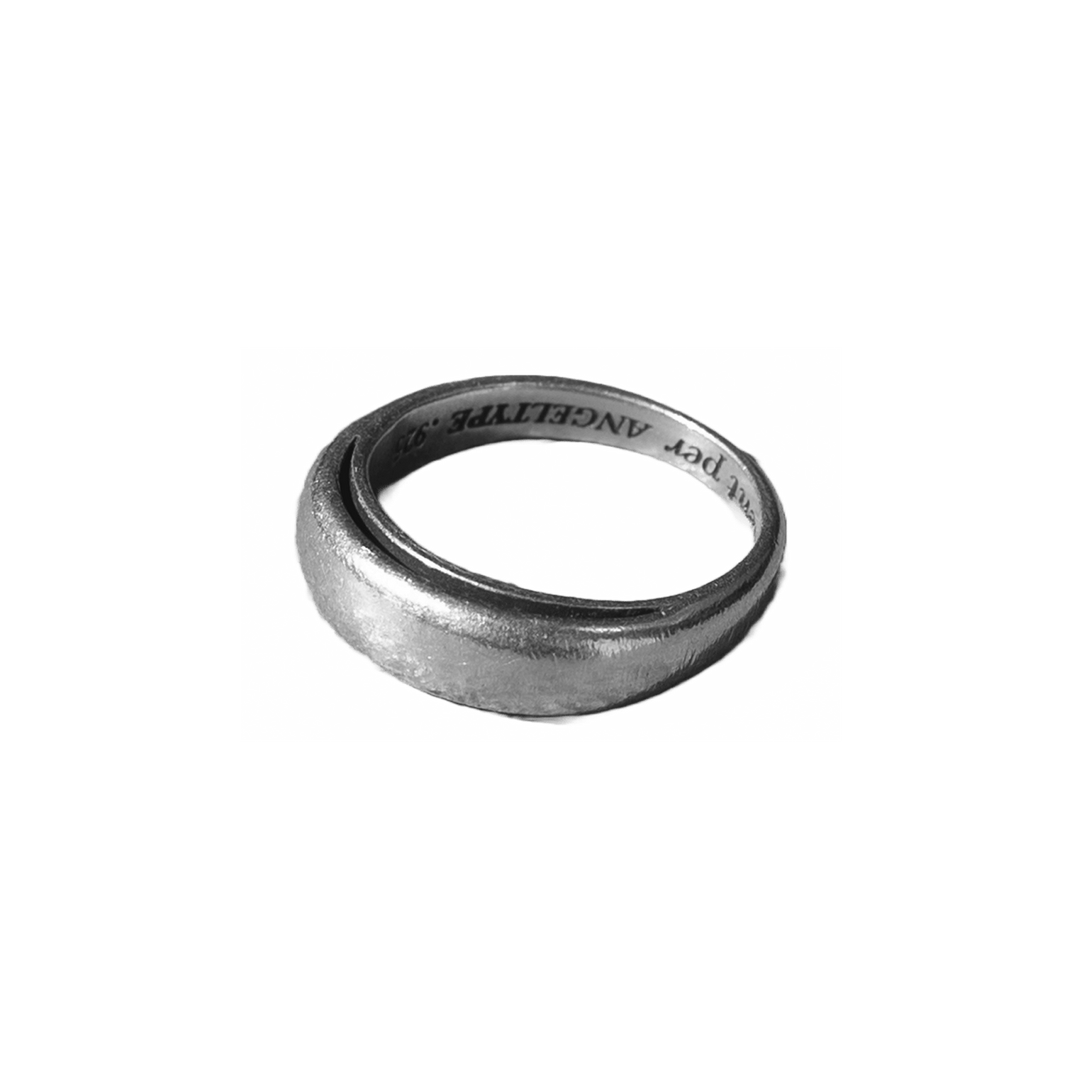 ANGELtype Crescent Ring oxidized – .925 Sterling Silver Double Band Ring