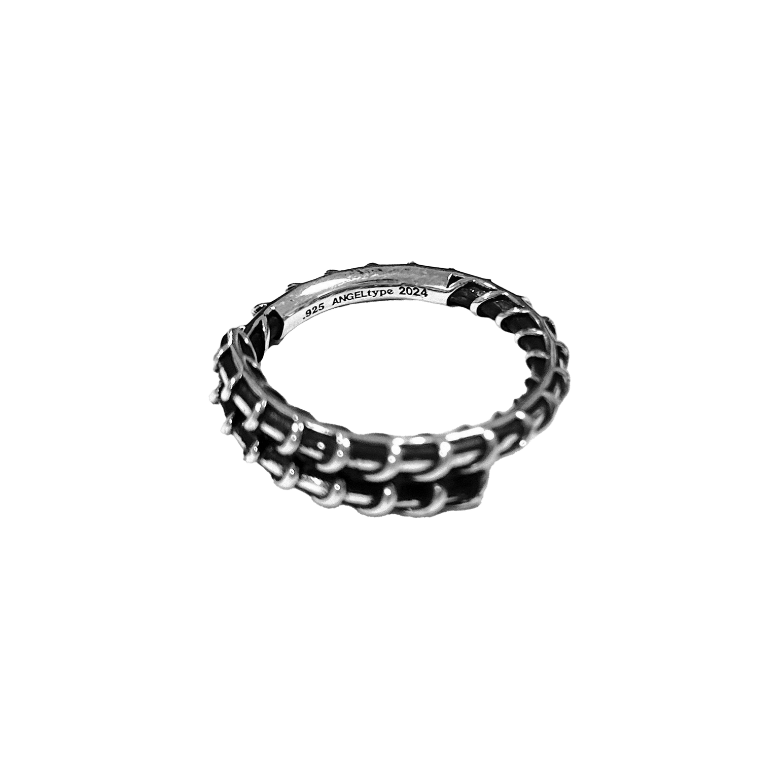 ANGELtype Rebar Ring – .925 Sterling Silver Construction Inspired Ring