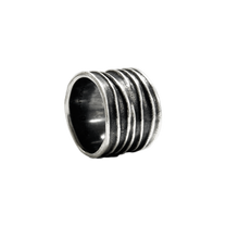 ANGELtype Stacked Ring – Heavyweight .925 Sterling Silver Stacked Leather Imitation Band