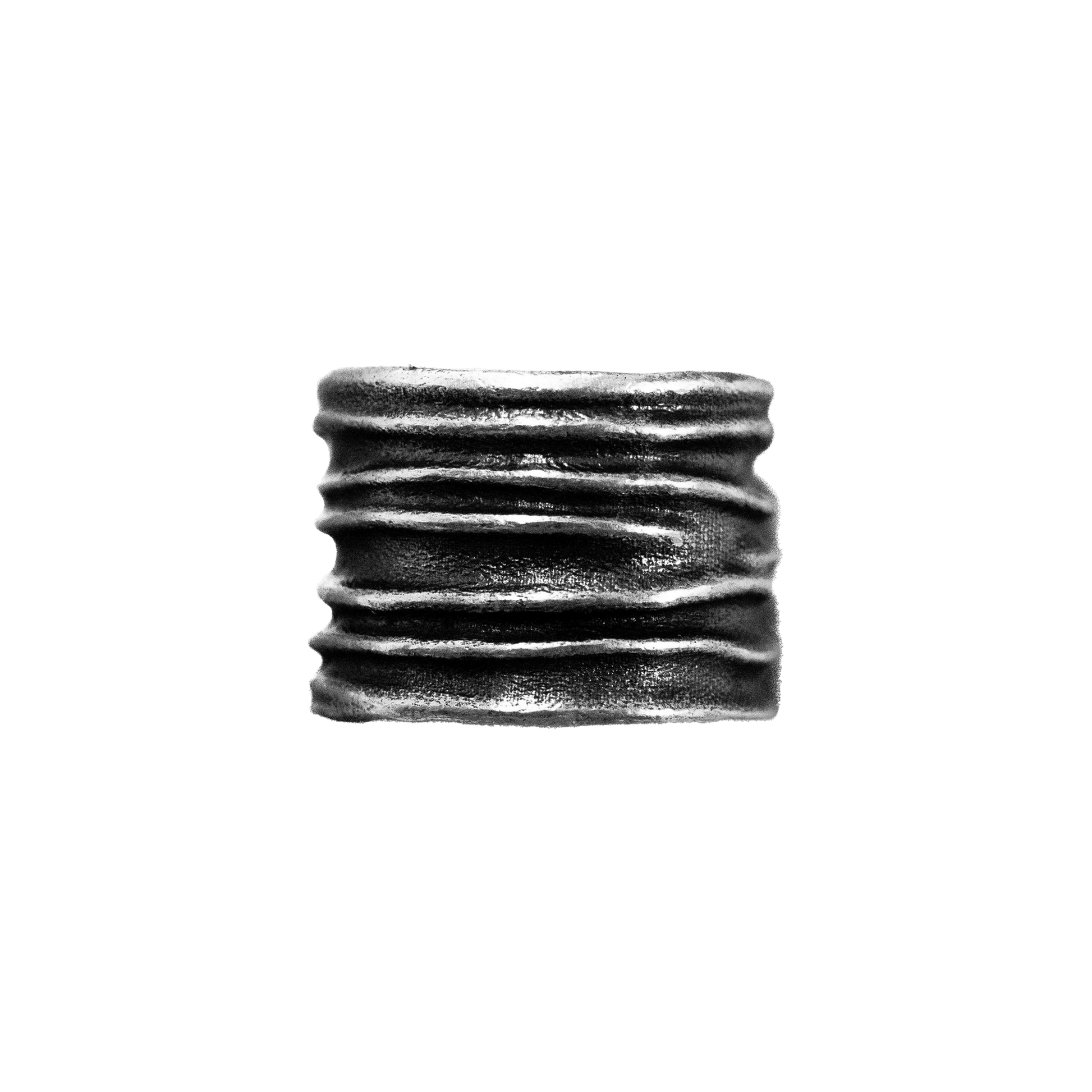 ANGELtype Stacked Ring top view – Solid Sterling Silver Wide Band Ring