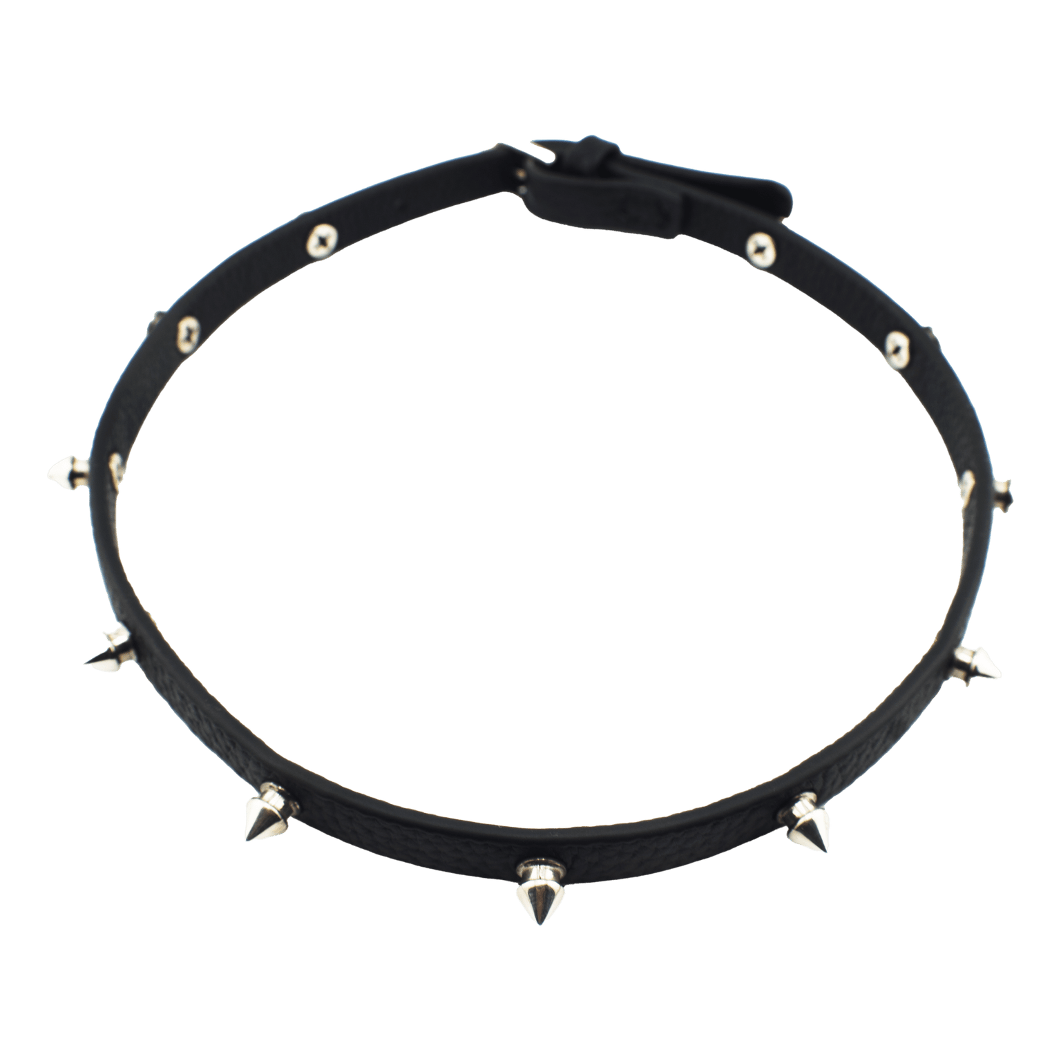 .925 STUDDED LEATHER BRACELET - angeltype