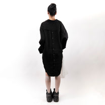 不对称纽扣上衣