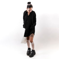 不对称纽扣上衣