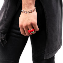 ANGELtype Malus Ring styled – Red Enamel Apple Ring ANGELtype LA