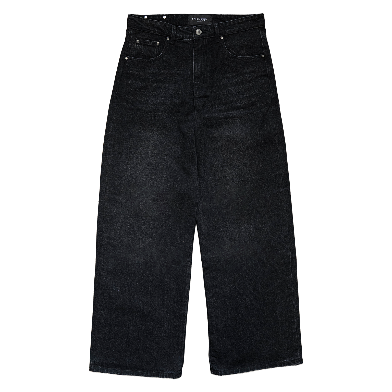 ANGELtype Catvisu Jeans 4.0 – Wide Leg Black Denim, Front View