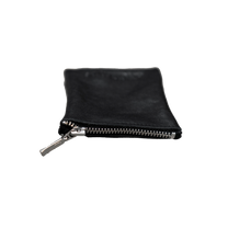 ANGELtype Leather Jewelry Pouch v3 side – Black Leather Jewelry Pouch YKK Zipper