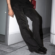 ANGELtype Paneled Flare Jeans worn – Heavyweight Flared Denim Avant Garde