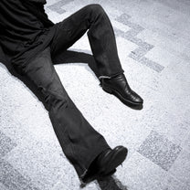 ANGELtype Paneled Flare Jeans leg detail – 12 Inch Flare Heel Bite Denim LA