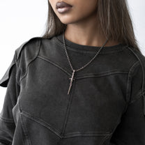ANGELtype Sword of Ruin Necklace worn – Heavyweight Silver Sword Pendant Los Angeles