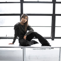 ANGELtype Paneled Flare Jeans editorial – Limited Stock Premium Denim ANGELtype