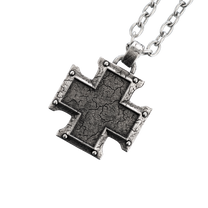 ANGELtype Bastion Necklace – Medieval Cross Pendant Solid Brass or Sterling Silver