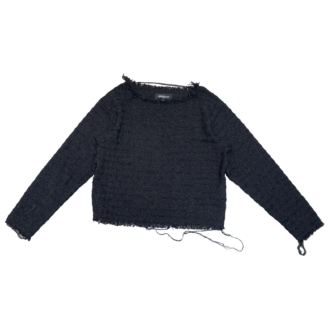 DISTRESSED JACQUARD SWEATER