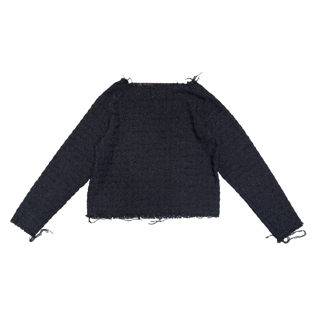 DISTRESSED JACQUARD SWEATER