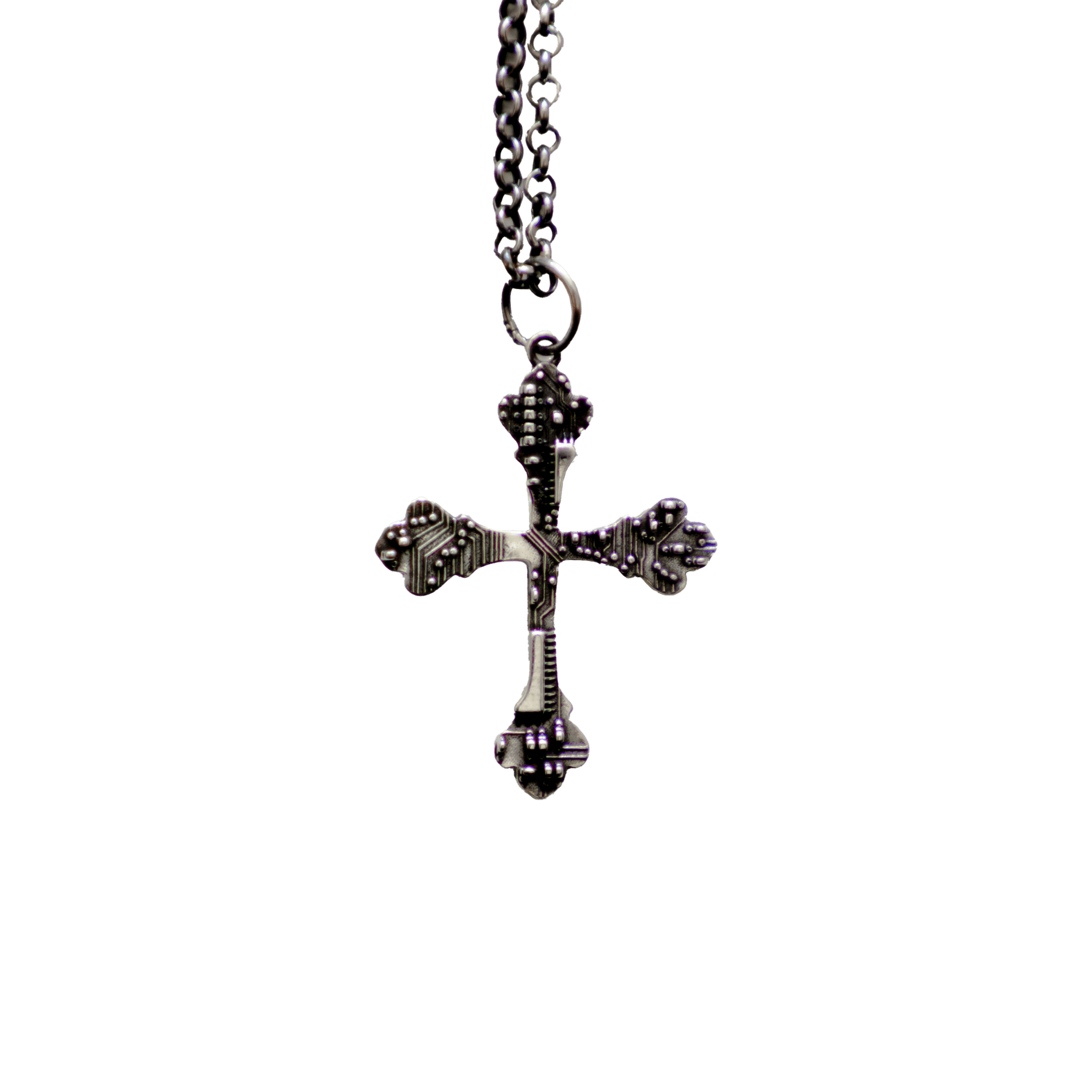 (A) .925 CIRCUIT CROSS NECKLACE - angeltype