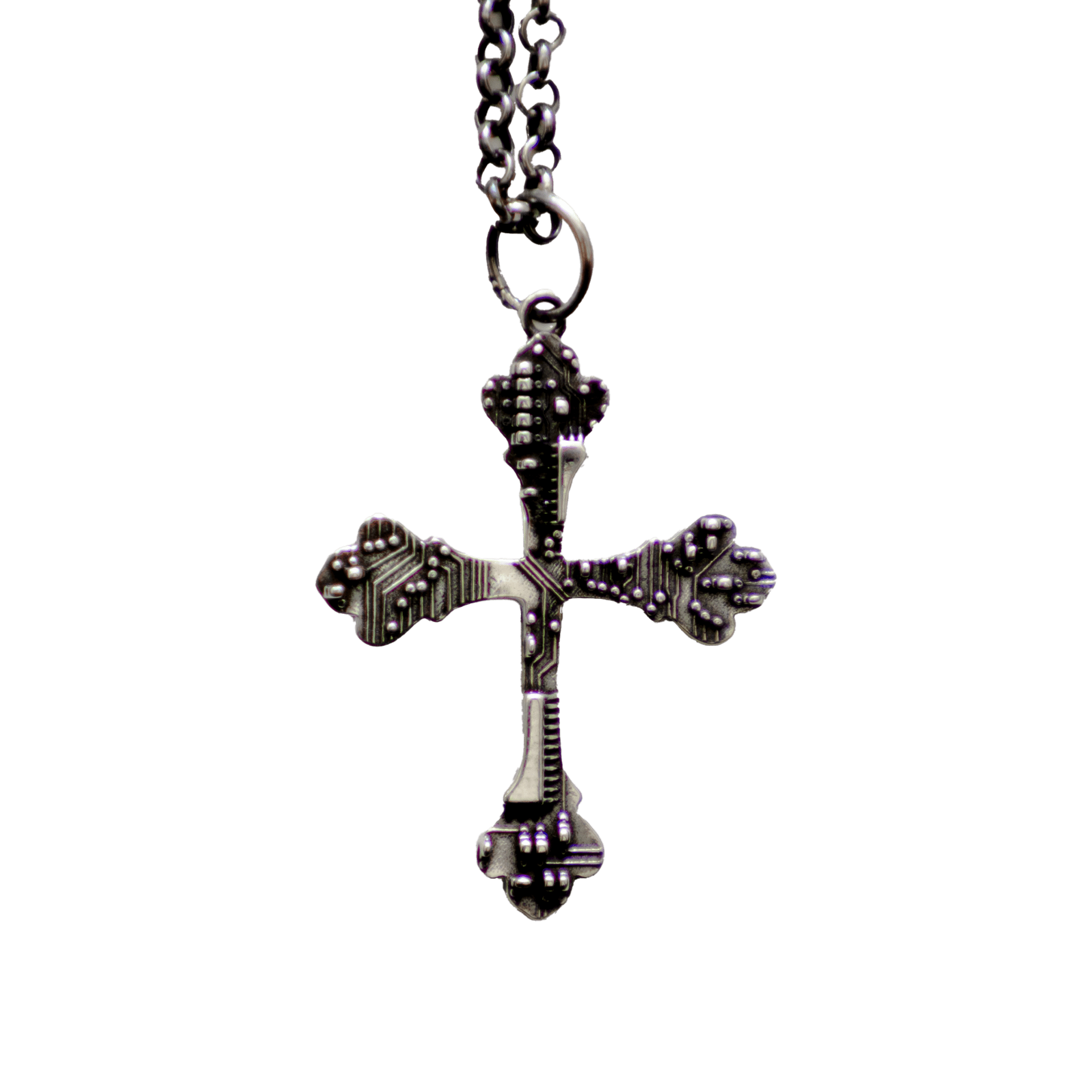 (A) .925 CIRCUIT CROSS NECKLACE - angeltype