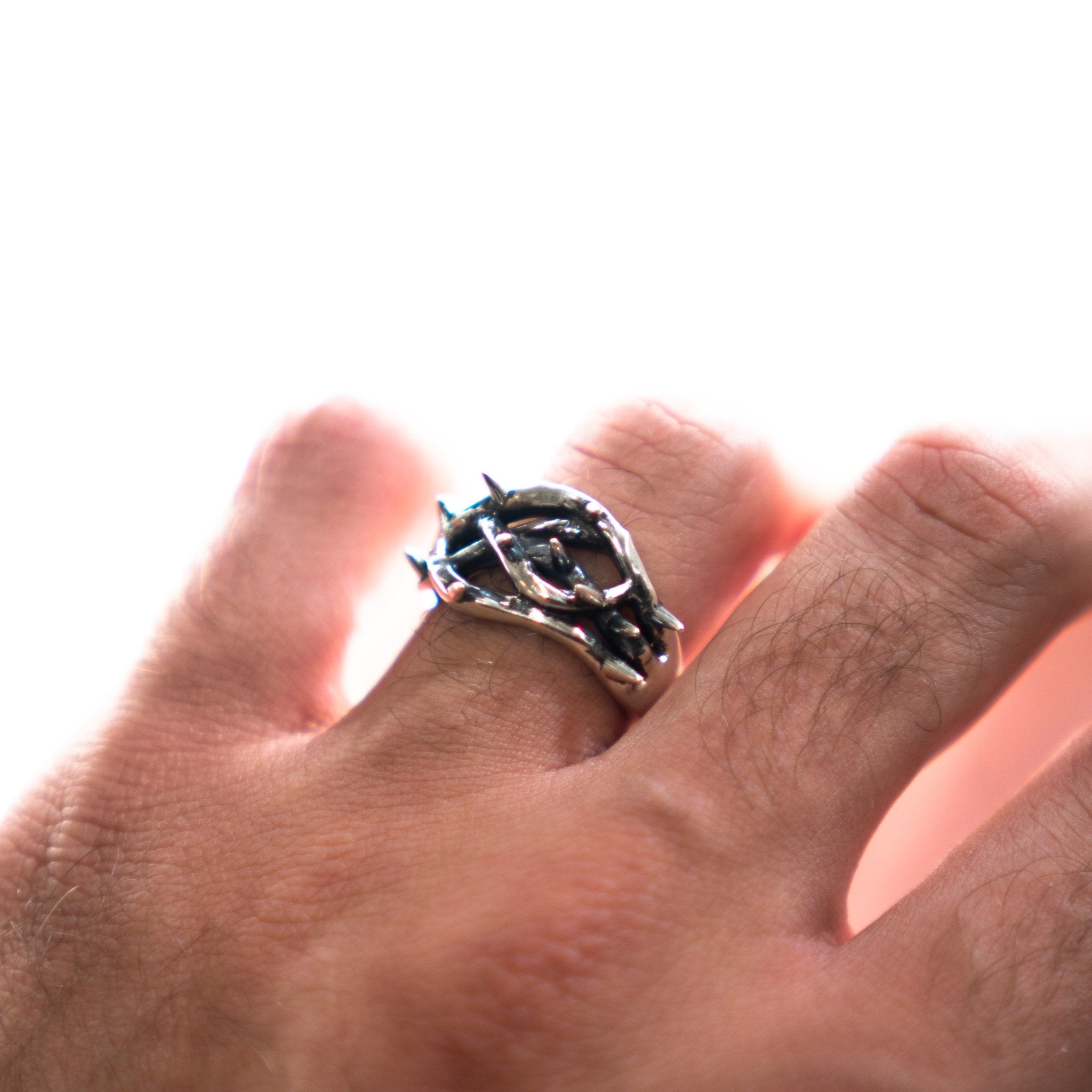 (A) .925 THORNS RING - angeltype