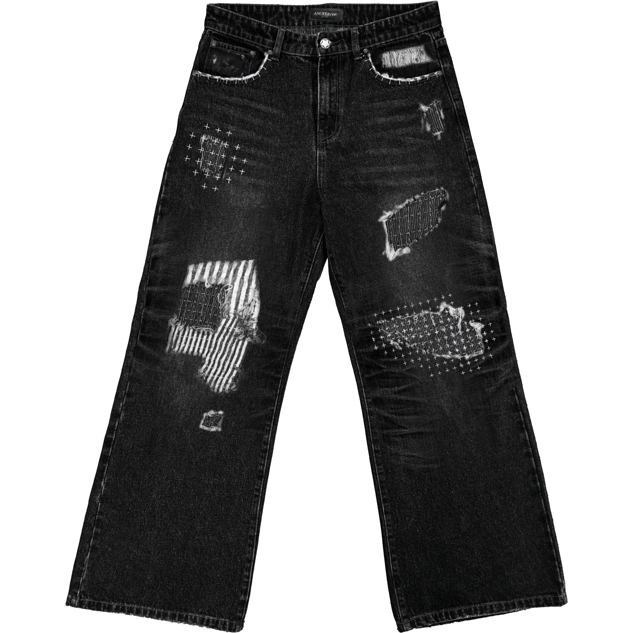 (A) BORO BAGGY JEANS - angeltype