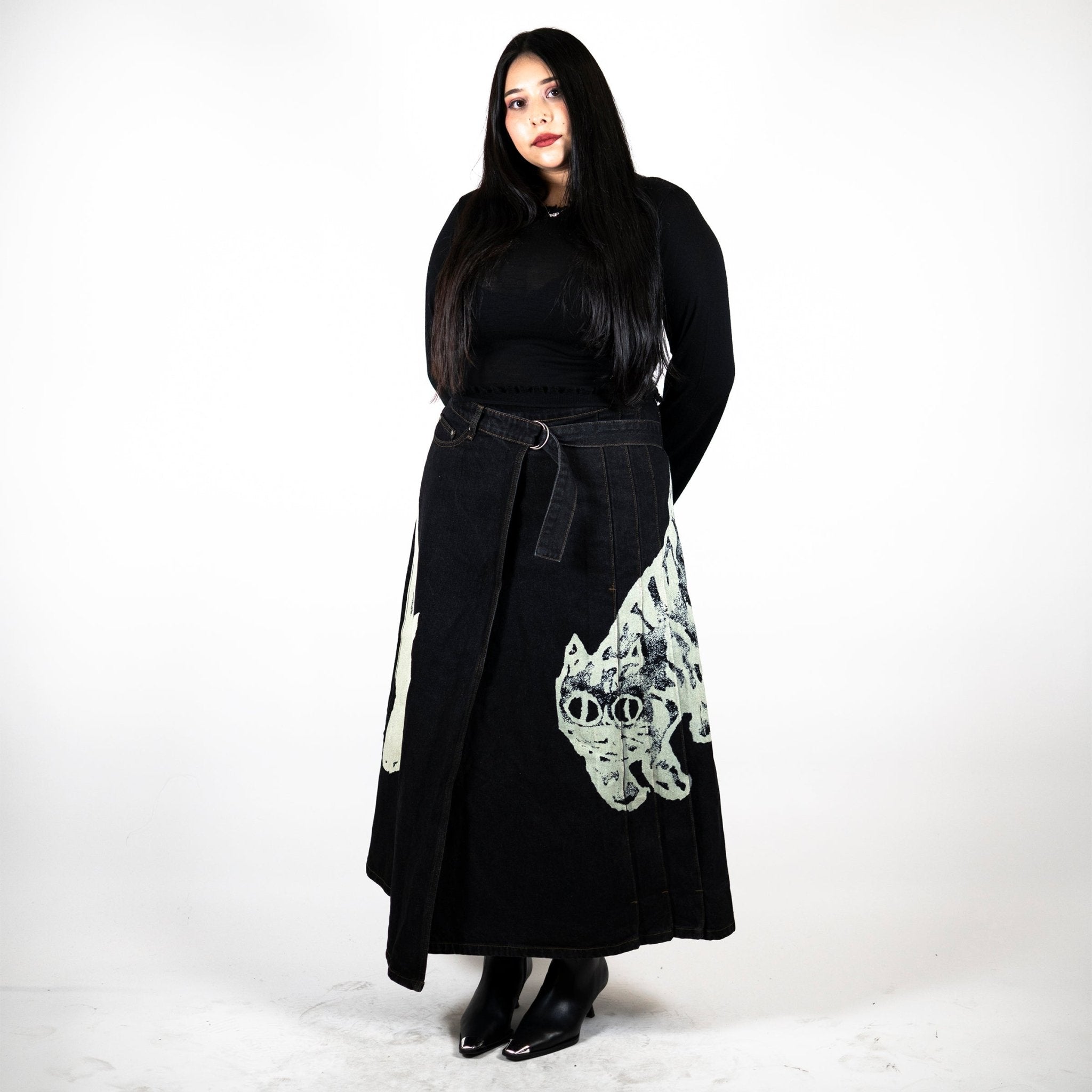 (A) CATVISU WRAP SKIRT - angeltype