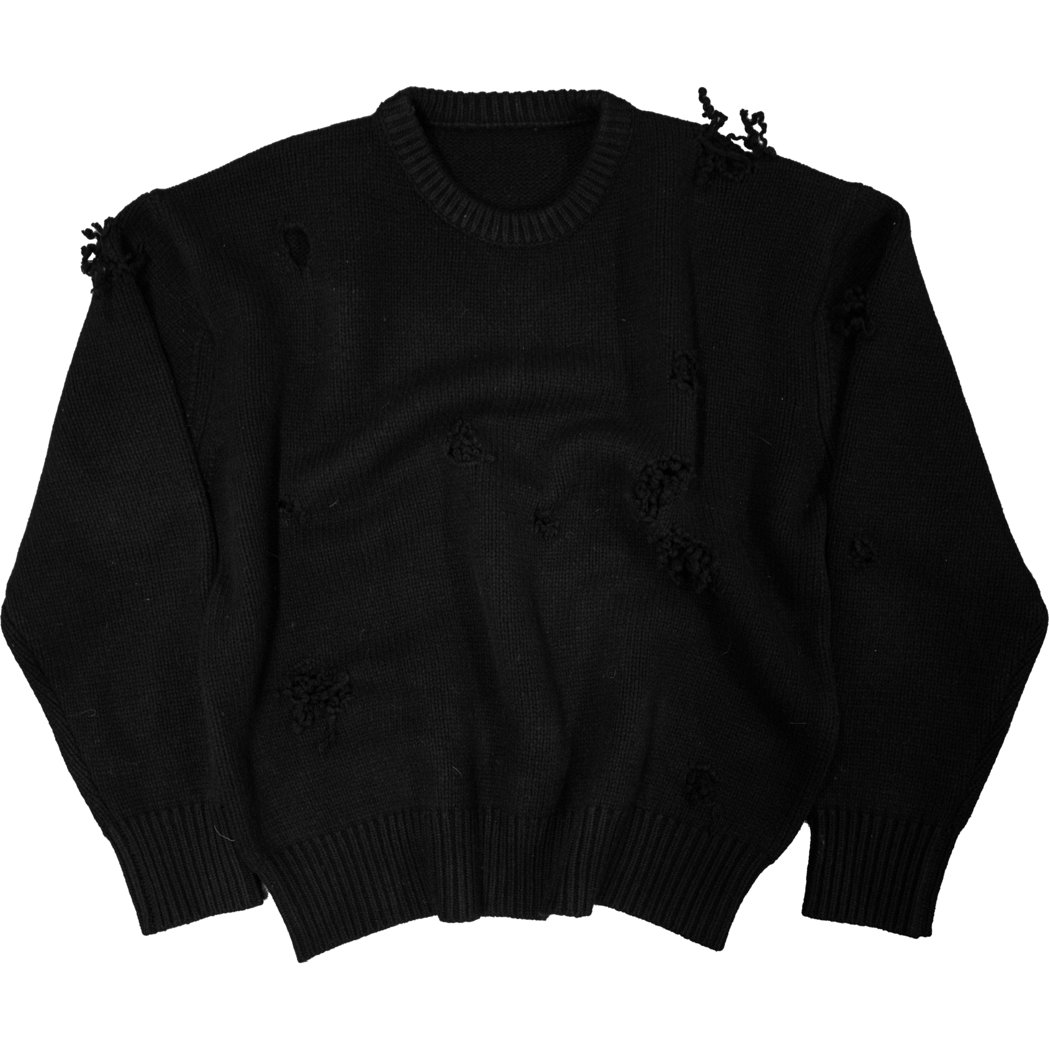 (A) DISTRESSED WOOL SWEATER - angeltype