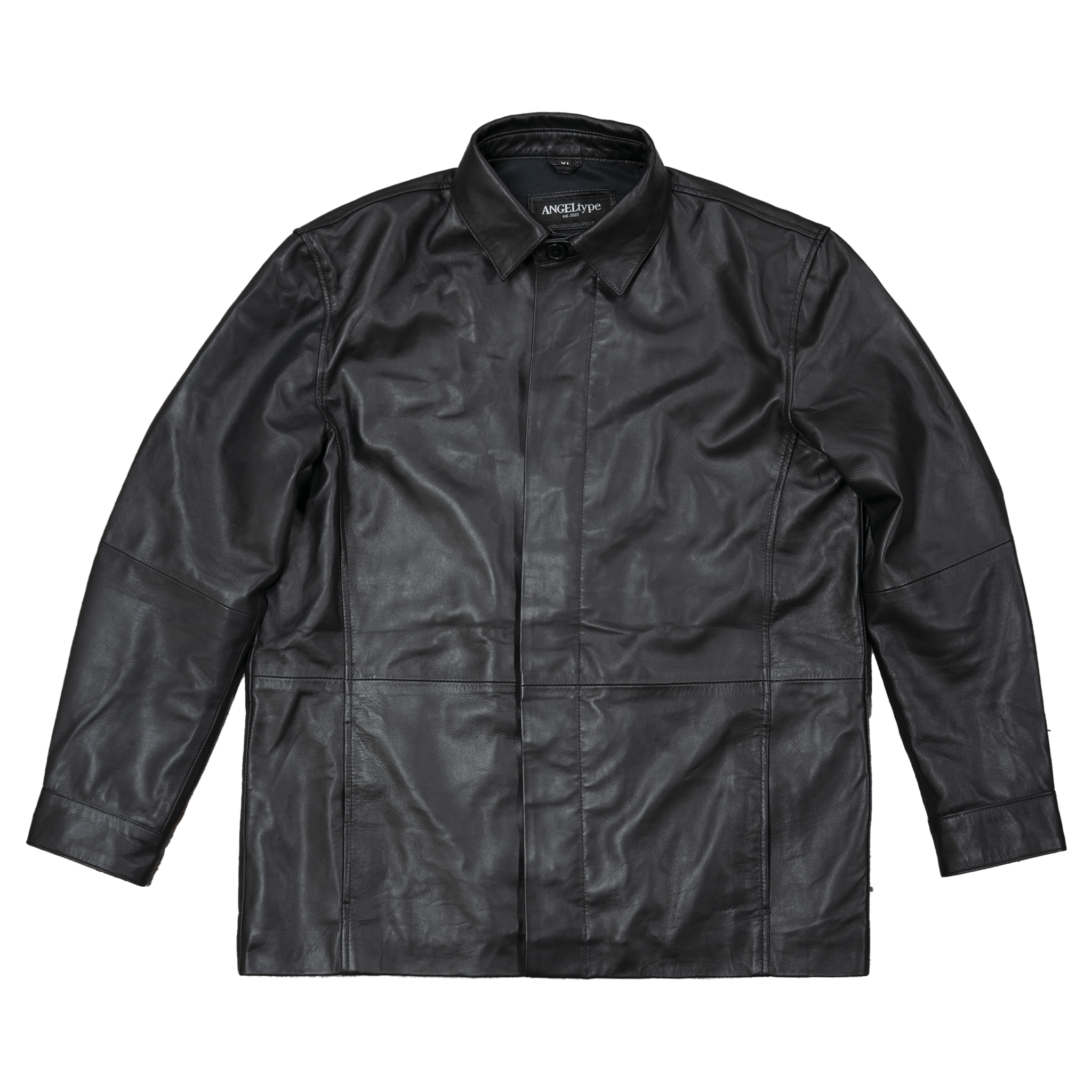 (A) PANELED SHEEPSKIN LEATHER JACKET - angeltype