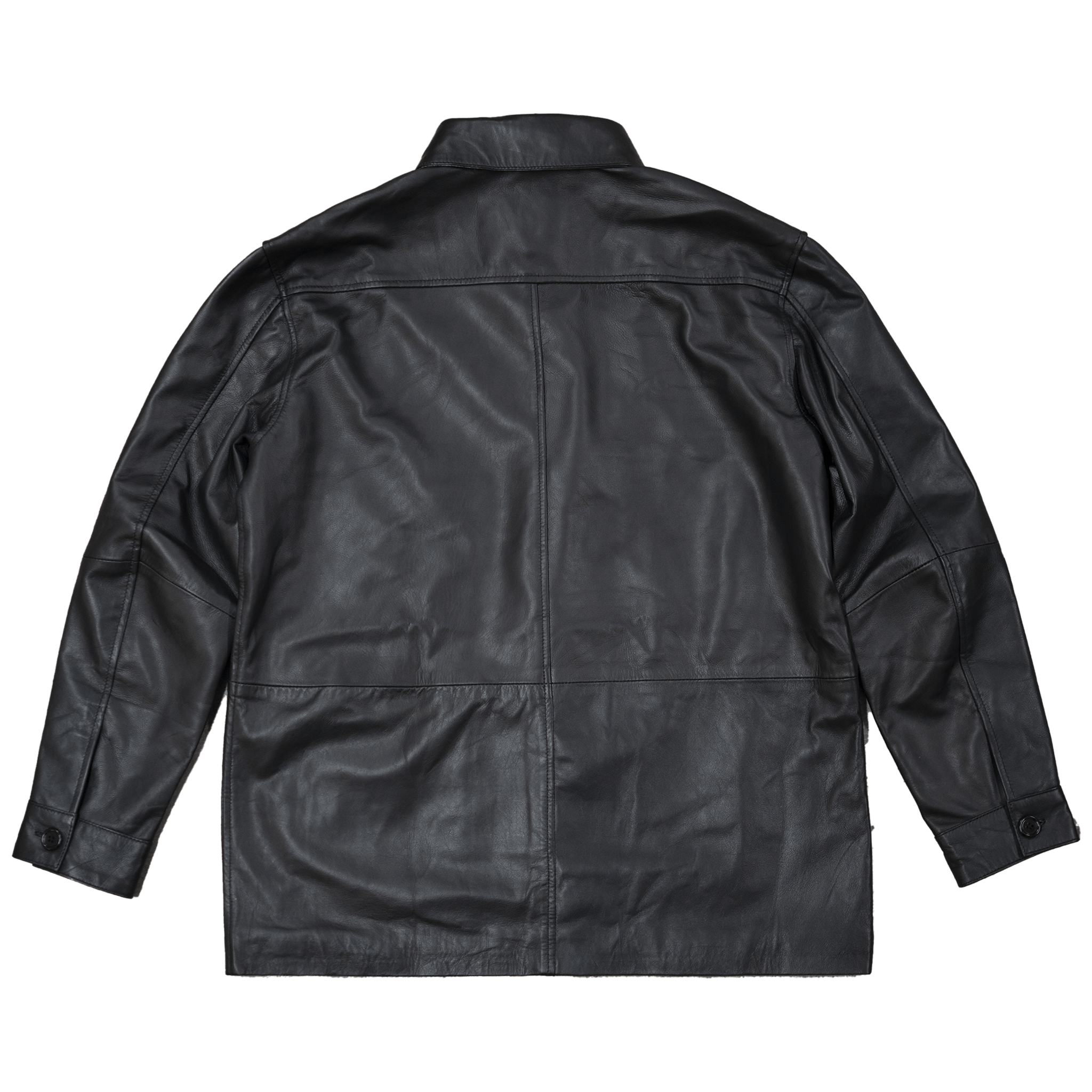 (A) PANELED SHEEPSKIN LEATHER JACKET - angeltype