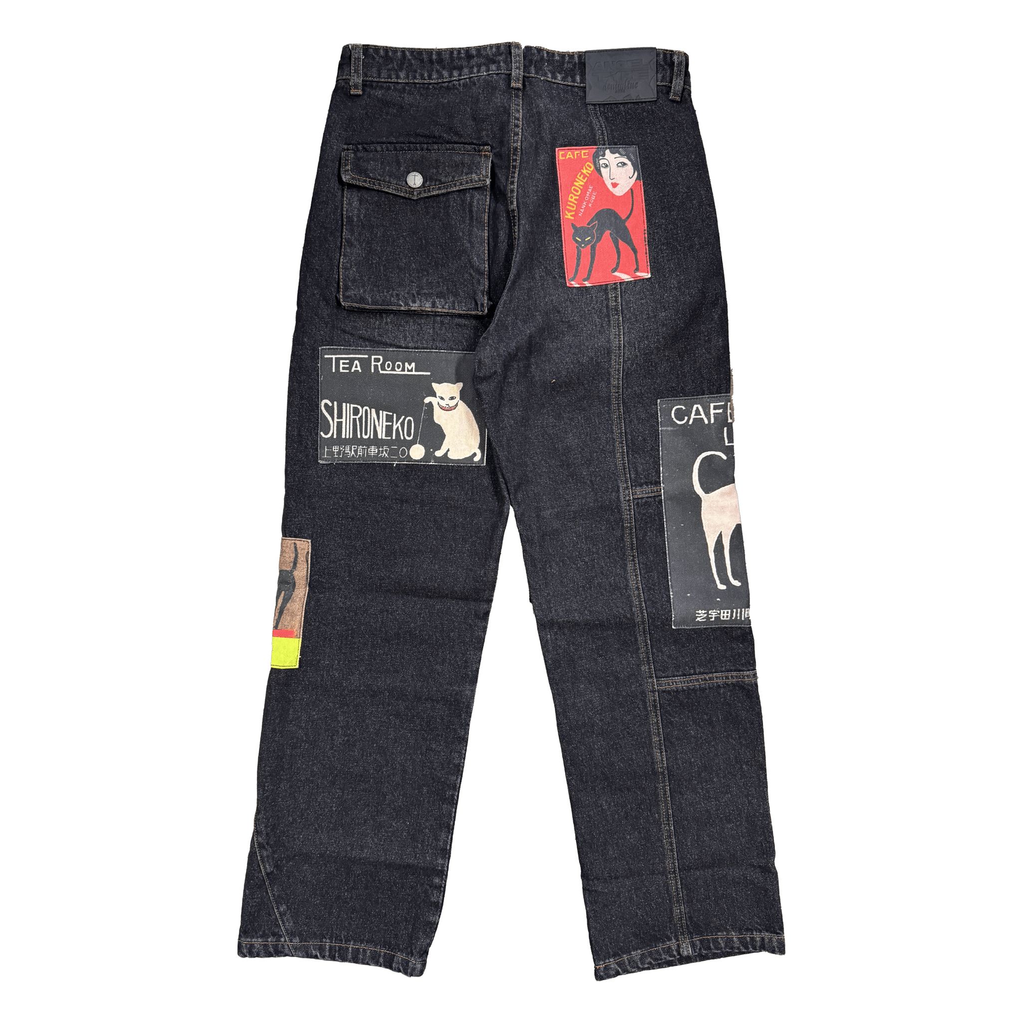 (A) PATCHES STRAIGHT DENIM - angeltype