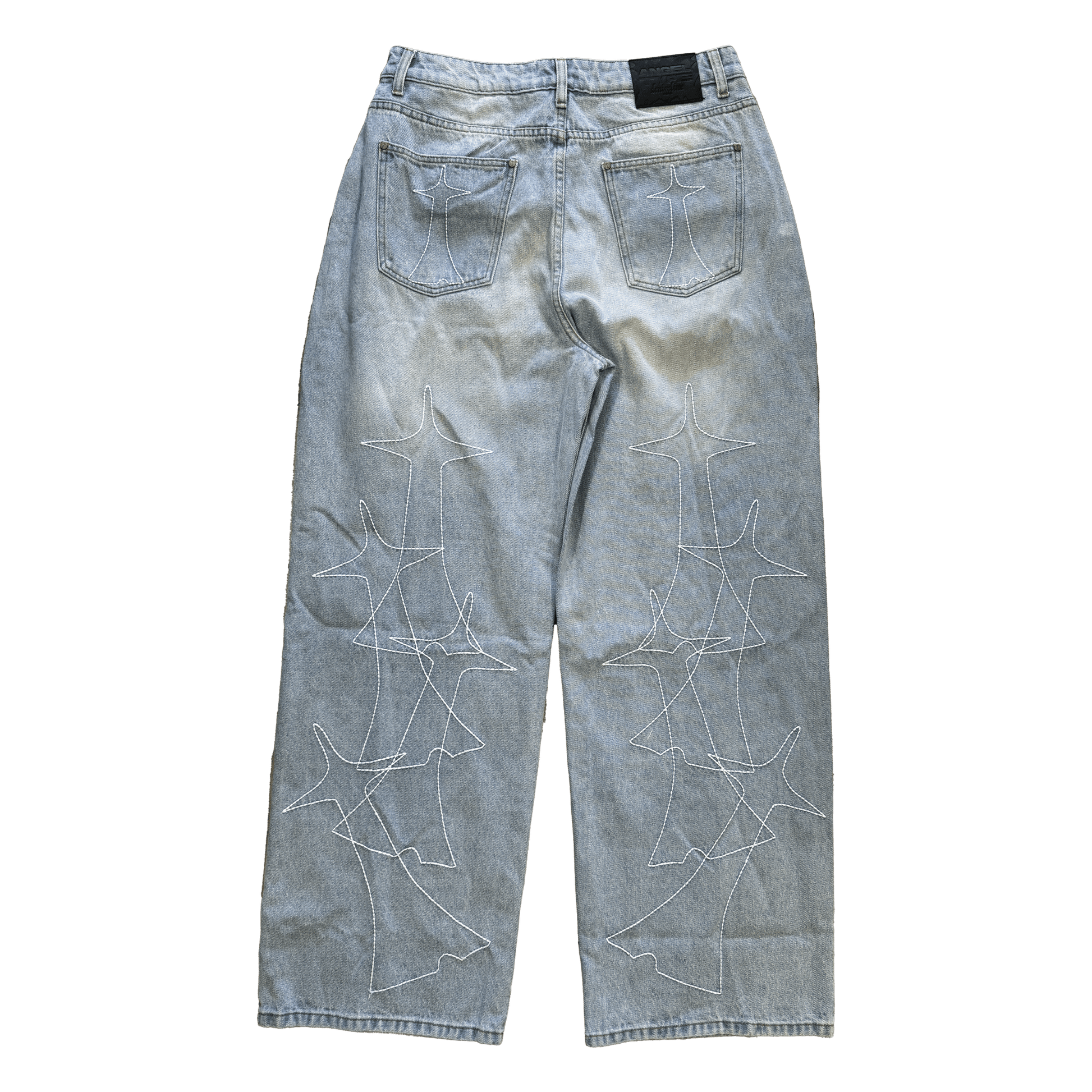 (A) STITCHED BAGGY DENIM - angeltype