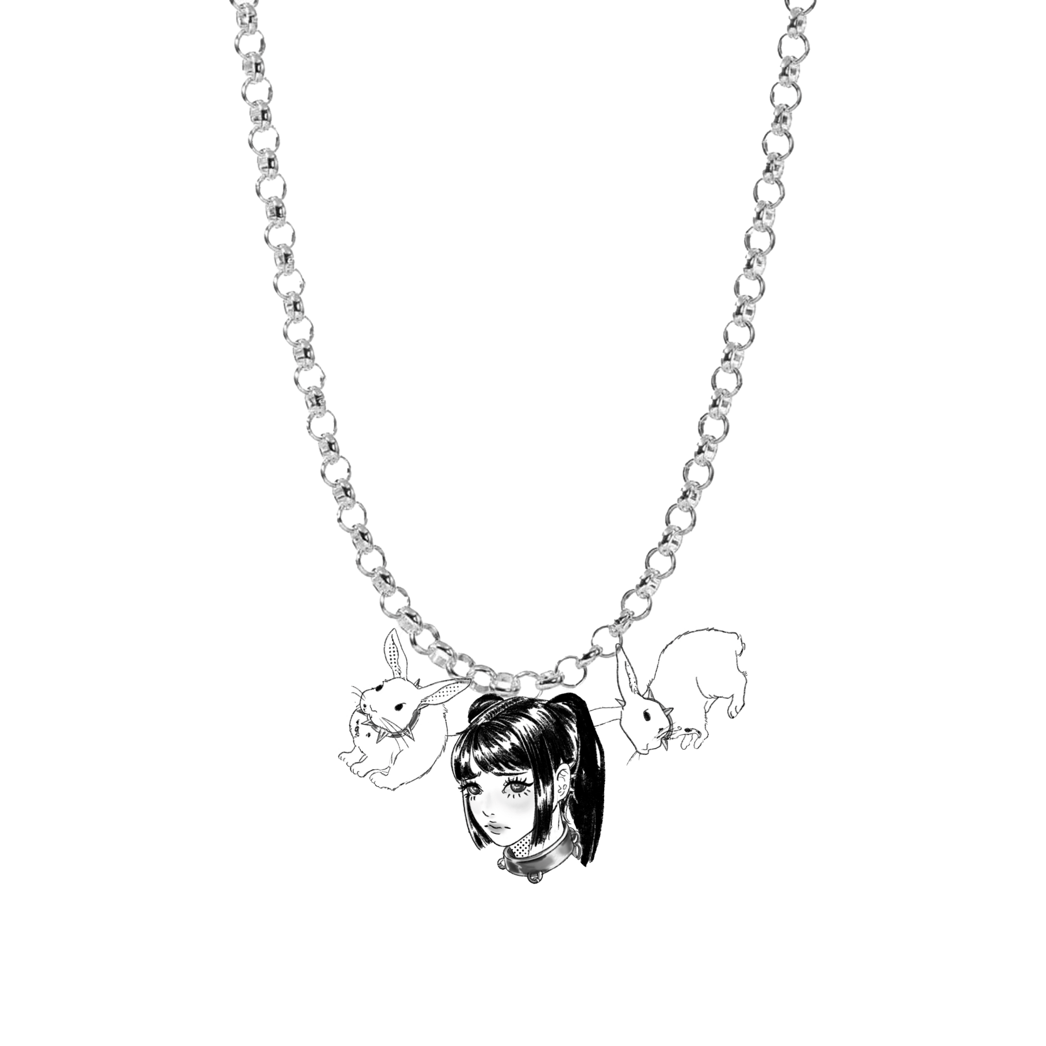 (A) x BL00DINA .925 CHARMS NECKLACE - angeltype