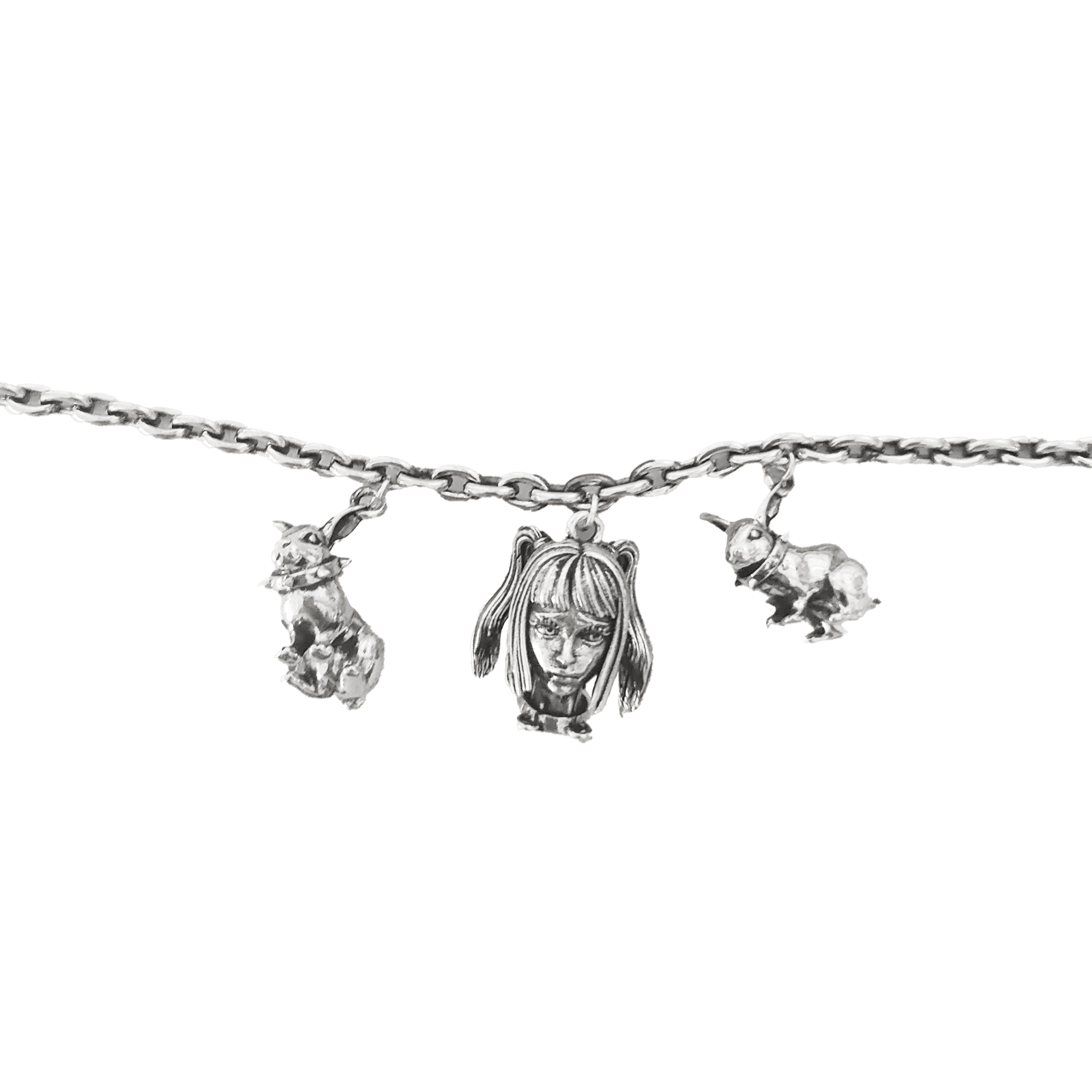 (A) x BL00DINA .925 CHARMS NECKLACE - angeltype