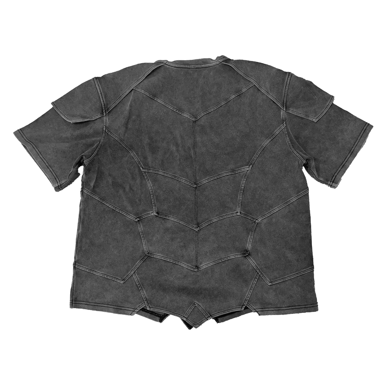 ANGELtype Armor Tee back flat – Paneled Construction Pigment Dyed Heavyweight Cotton