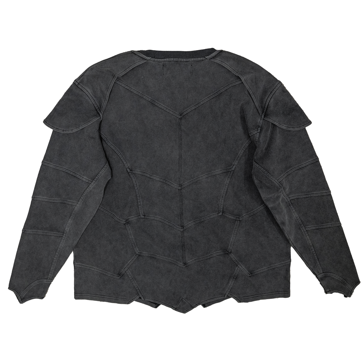ANGELtype Armor Longsleeve back flat – Articulated Paneling Double Shoulder 280gsm Cotton