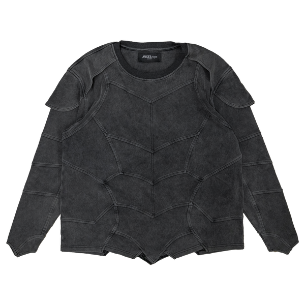 ANGELtype Armor Longsleeve flat – Paneled Pigment Dye Heavyweight Cotton Long Sleeve