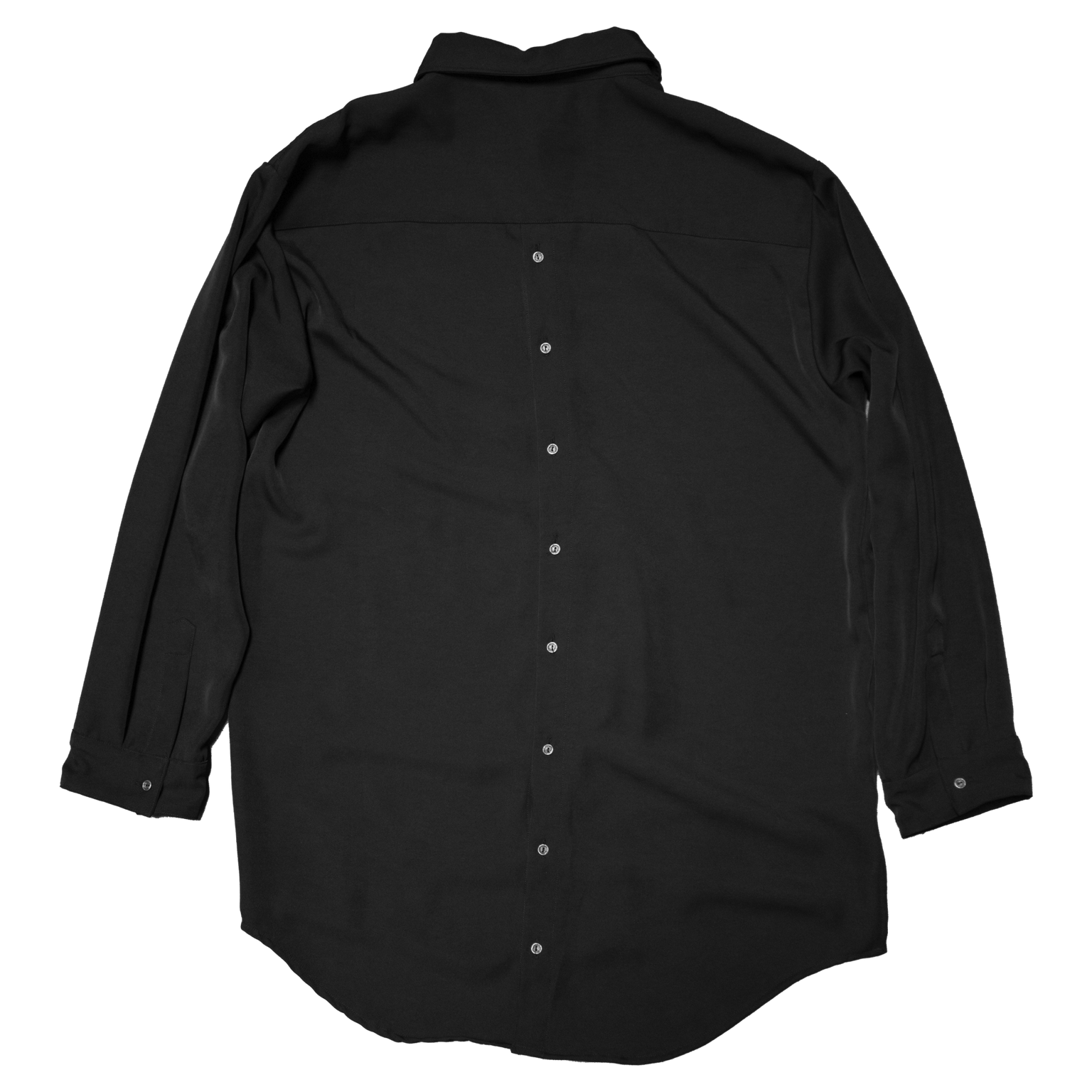 ANGELtype Asymmetric Dress Shirt back flat – Asymmetric Hem Functional Back Opening