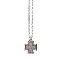 ANGELtype Bastion Necklace pendant close – Fractured Surface Beveled Cross 35mm