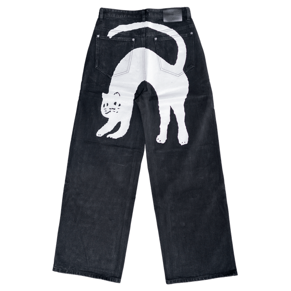 ANGELtype Catvisu Jeans 3.0 flat – 14oz Heavyweight Wide Leg Cat Print Denim