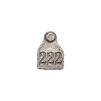 ANGELtype Object Earring – .925 Sterling Silver Livestock Tag Earring Engraved 222