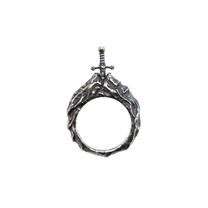 ANGELtype Excalibur Ring – .925 Sterling Silver Ring with Removable Miniature Sword