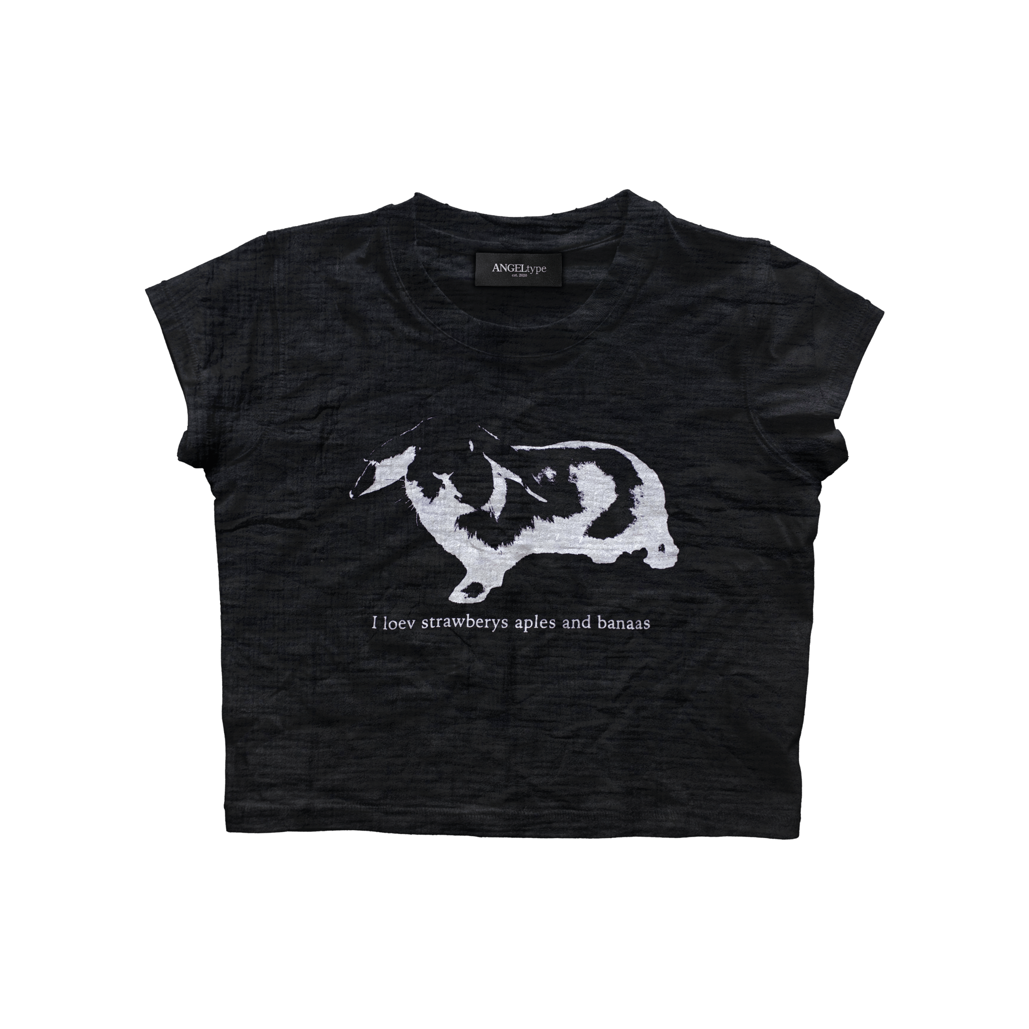 HOLLAND LOP CROP TEE - angeltype