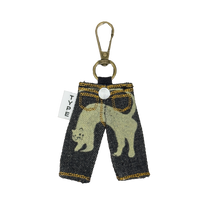 ANGELtype Catvisu Keychain back – Brass Hardware Logo Tab Detail
