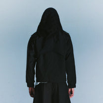 ANGELtype Layered Jacket 2.0 mens back view – Paneled Streetwear Jacket Los Angeles