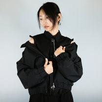 ANGELtype Layered Jacket 2.0 styled womens – Cropped Paneled Jacket Independent Brand